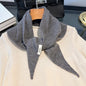 Korean Triangle Scarf Women Wool Knitted Triangular Headscarf Warm Shawl