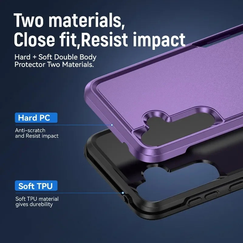 Shockproof Armour Phone Case for Samsung Galaxy A05S A14 A54 A35 A32 A52