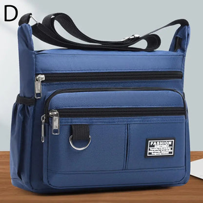Men's Crossbody Bag Travel Sling Shoulder Handbag Multi-Pockets Storage