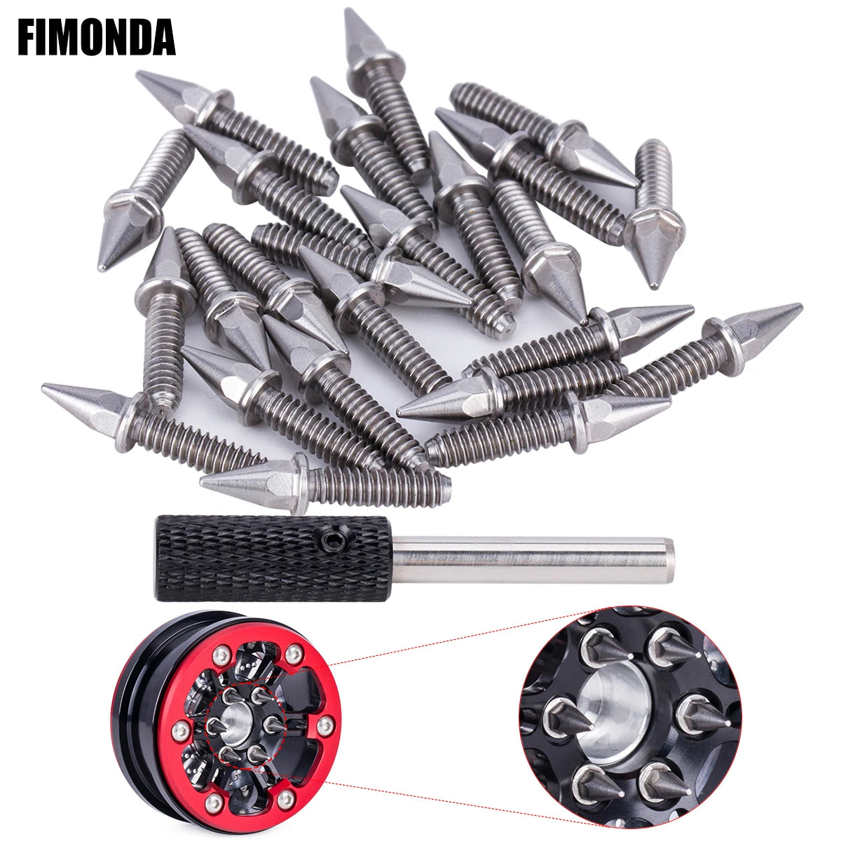 24pcs Hex Socket Screws RC Crawler Spiked Bolts for SCX10 D90 TRX4