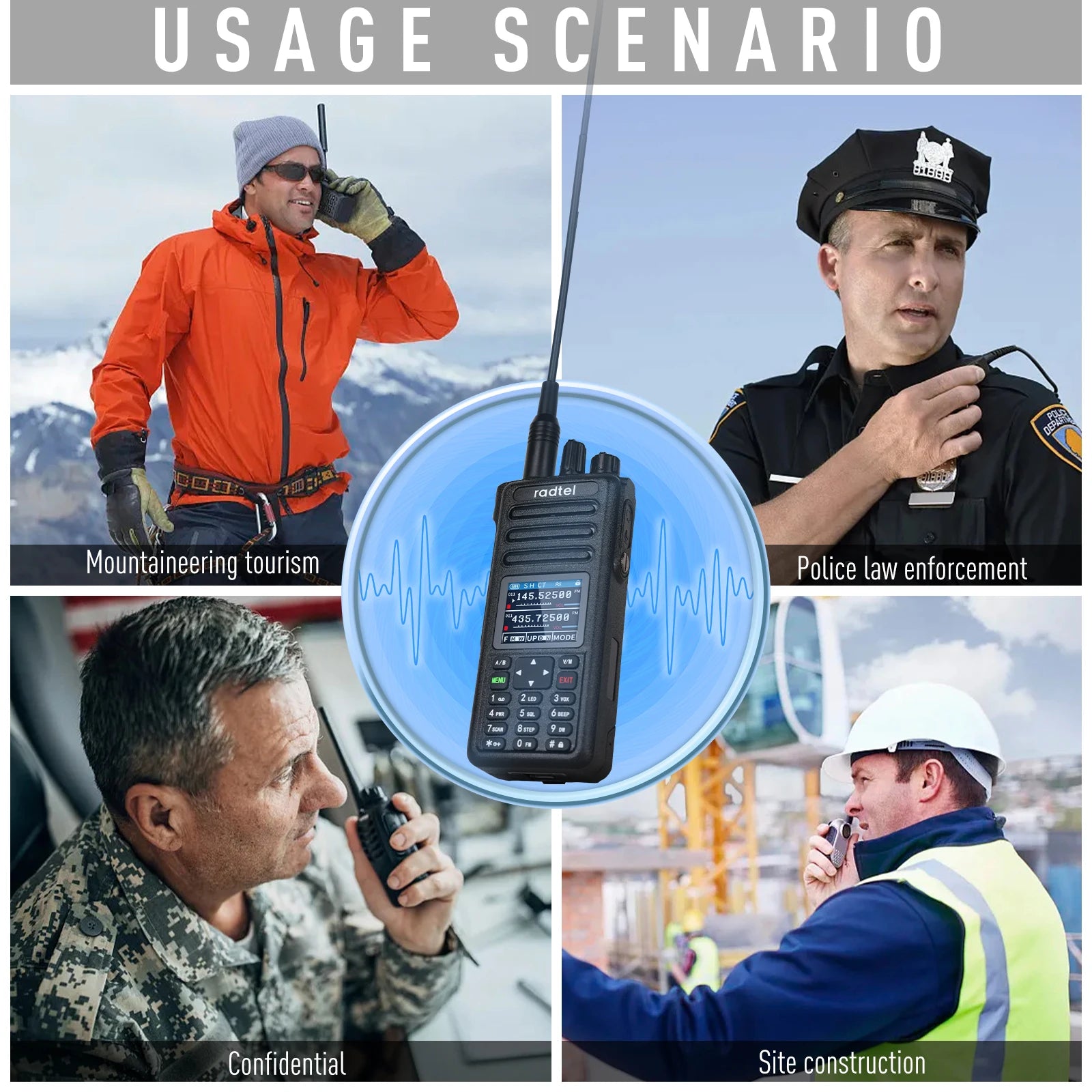 Radtel RT-730 10w Air Band Walkie Talkie Full Band Amateur Ham 199CH  HT USB-C Battery NOAA FM AM UHF VHF Satcom-EXPROTAS