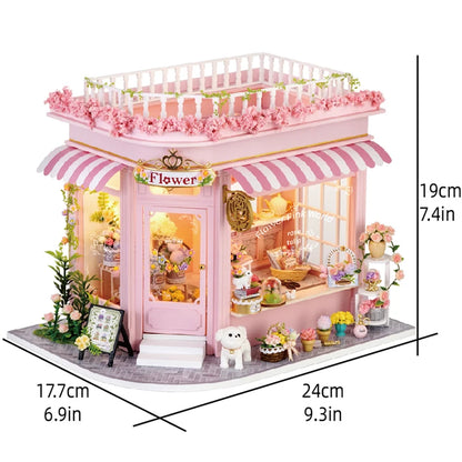 Wooden DIY Mini Dollhouse 3D Puzzle Room Kit with Furniture Birthday Gift - EXPROTAS