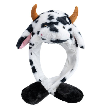 Funny Ear Hat Plush Rabbit Animal Cap for Party Teens Headwear