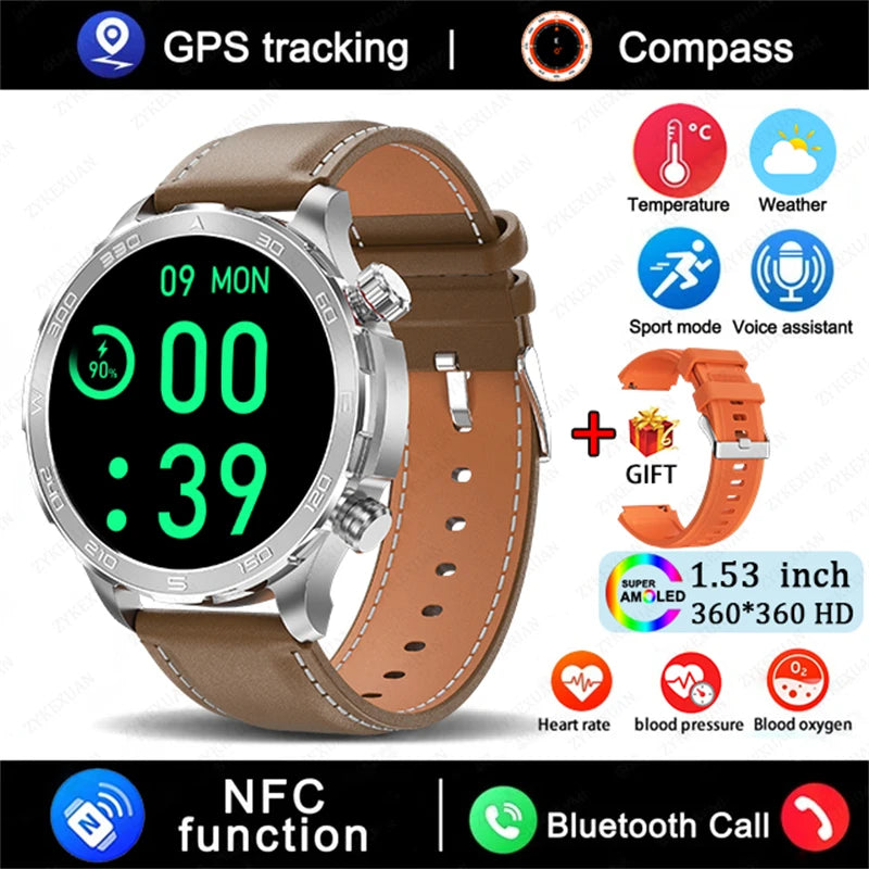 2025 Huawei Smart Watch Bluetooth Call AMOLED GPS NFC Waterproof Sports Men Women