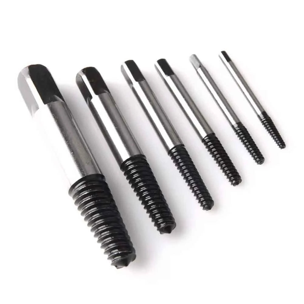 5/6Pcs Drill Bits Screw Extractor Remover Broken Damaged Easy Out Tool
