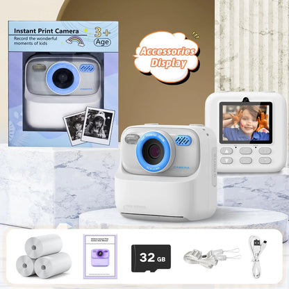 Kids Digital Camera 1080P Instant Print for Girls Boys Age 3-12