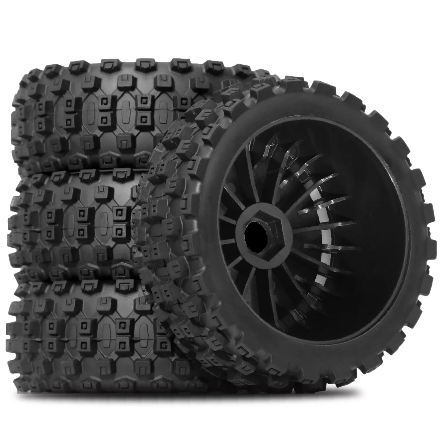 4pcs 17mm Wheel Tires for ARRMA 1/8 Talion 6S BLX,Typhon 6S 3S BLX,Redcat,Losi,Team,Kyosho,HPS,HPI,Hobao,RC Wheel & Wheel Tires