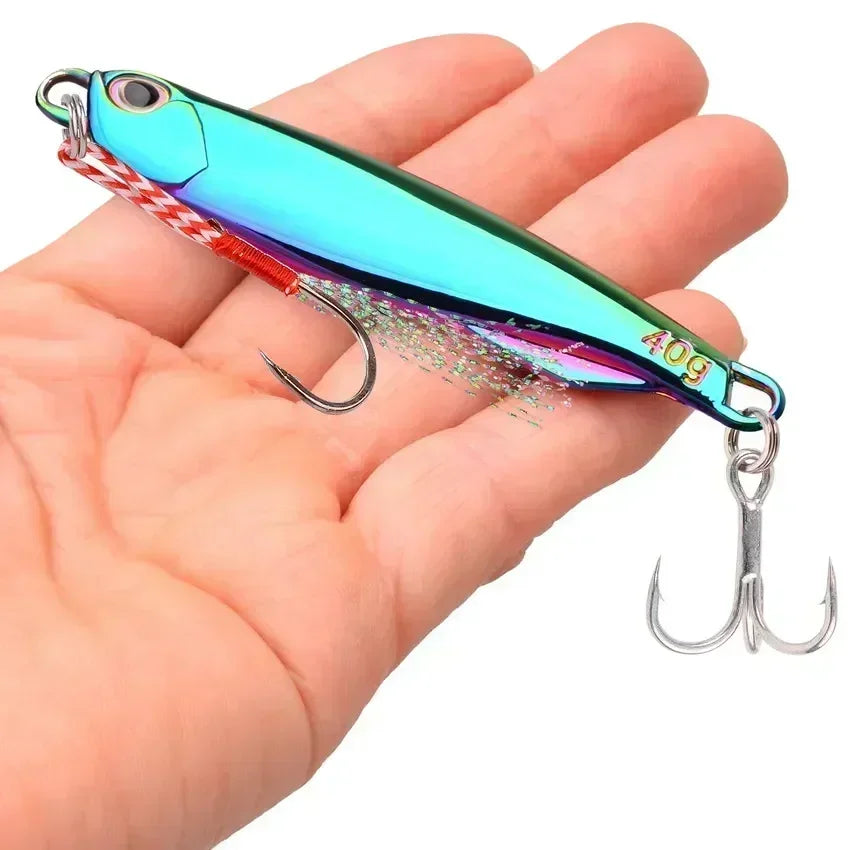 12Pcs Fishing Lure Metal Jigs Spoon Bait 40g 30g 20g 15g Mackerel Bass