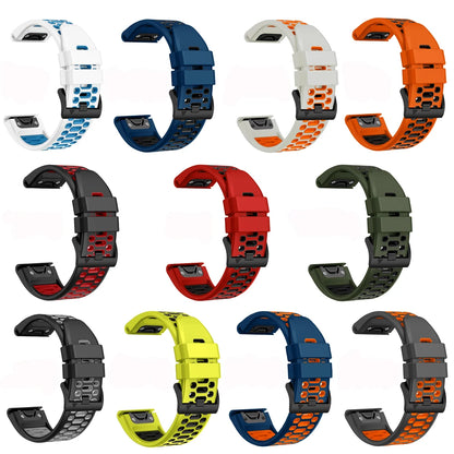 22/26mm Fit Silicone Strap for Garmin Fenix 8 7 6 5 Pro Watch Band