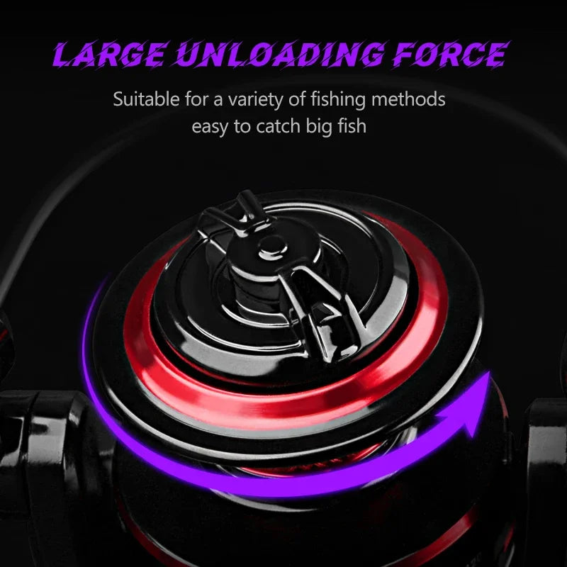 Fishing Reel 2000-7000 Spinning Reel 12KG Max Drag Metal Spool