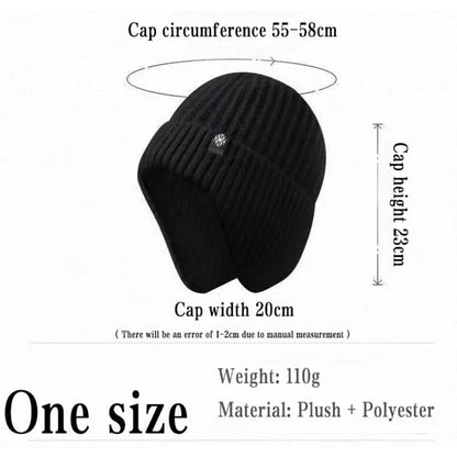 Men's Winter Knitted Hat Ear Protection Plush Warmth Earmuff Outdoor Cap
