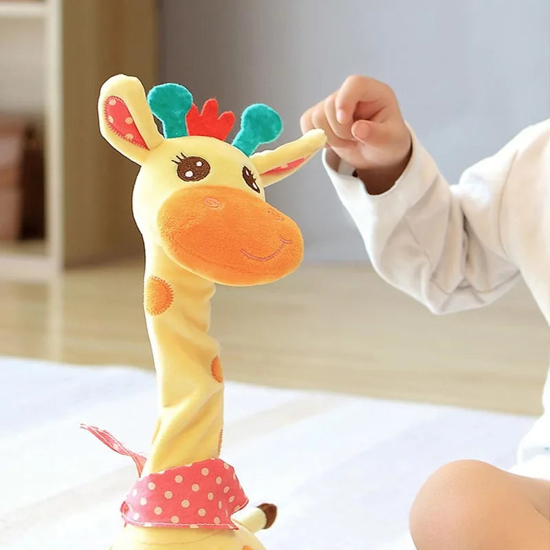 Dancing Talking Giraffe Toy Plush with 10 Songs Adjustable Volume Repeating