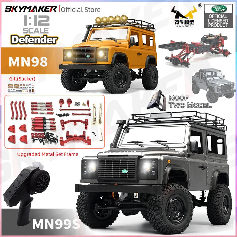 New MN99s MN98 1:12 MN Model RTR Version RC Car 2.4G 4WD RC Rock Crawler Defender Remote Control Car 1/12 RC Truck Cars Toys-EXPROTAS