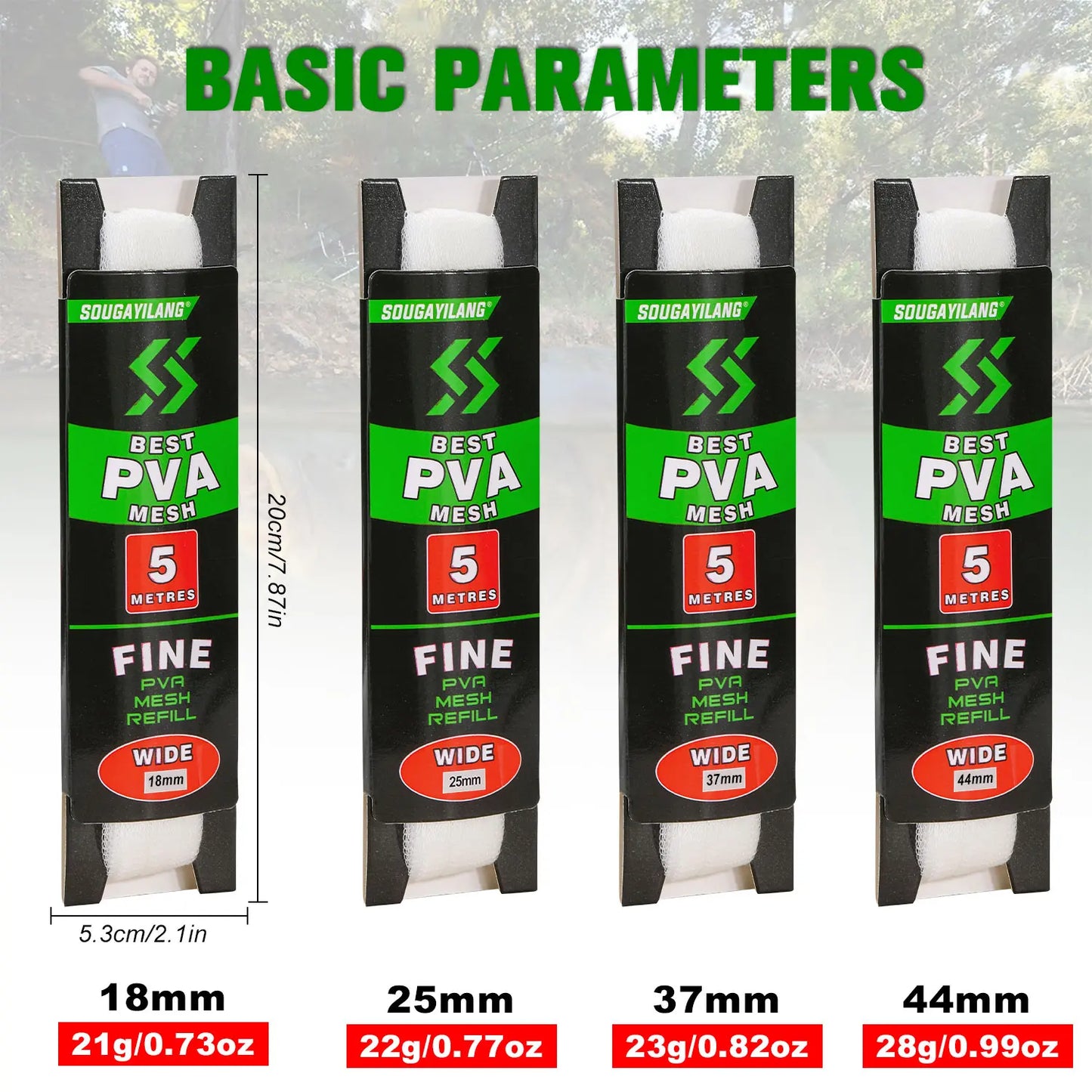 5M Fishing Net PVA Soluble Mesh for Carp Bait Lure Freshwater Angling
