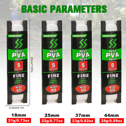 5M Fishing Net PVA Soluble Mesh for Carp Bait Lure Freshwater Angling