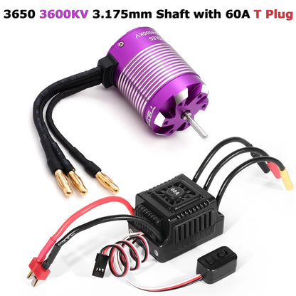 60A Brushless Motor ESC for 1/10 RC Car Drift Racing Waterproof Electric