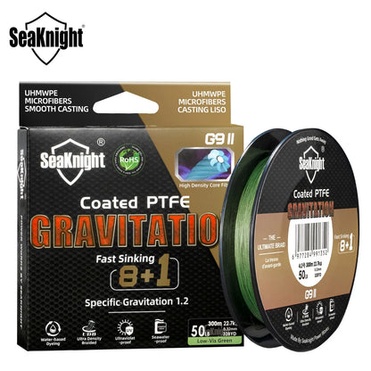 SeaKnight Gravitation G9 II Sinking Braided Fishing Line 150m/300m PTFE UV Resistant