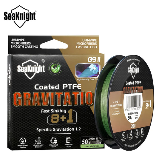 SeaKnight Gravitation G9 II Sinking Braided Fishing Line 150m/300m PTFE UV Resistant