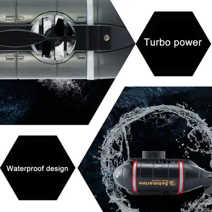 Mini RC Submarine Speed Boat Remote Control Toy Gift for Kids Diving