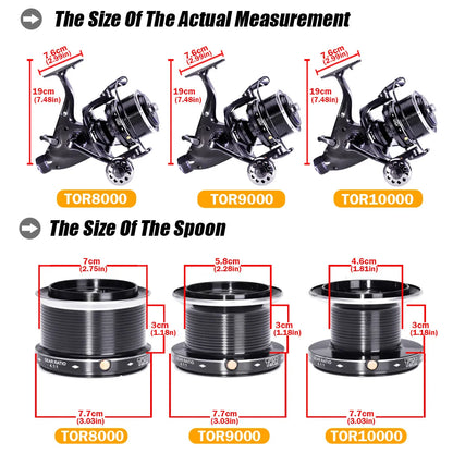Carp Fishing Spinning Reel 27kg Drag 12+1BB Saltwater Freshwater