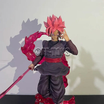 28CM Dragon Ball Z Zamasu Figure Black Goku PVC Action Figures GK Statue with Light Base Collection Model Toys for Children Gift-EXPROTAS