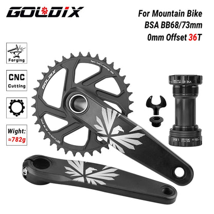 GOLDIX MTB Direct Mount Crankset 0mm Offset 170/175mm for 30–38T Chainring - EXPROTAS