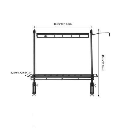 Lightweight Camping Storage Shelf Aluminum Rack Table Lantern Stand