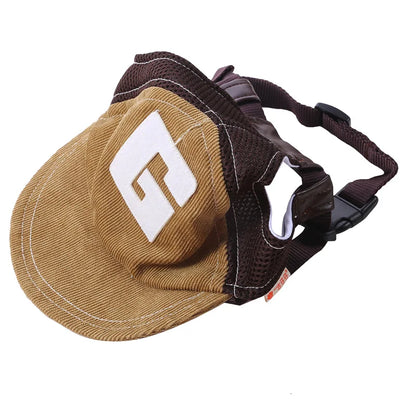 Dog Hat Sunscreen Pet Baseball Cap Outdoor Adjustable Hat with Ear Holes for Dogs