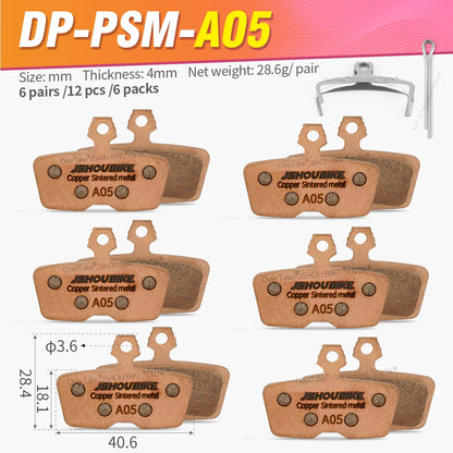 Metal Hydraulic Brake Pads for SRAM Code R RSC Avid Code by JSHOUBIKE Sintered