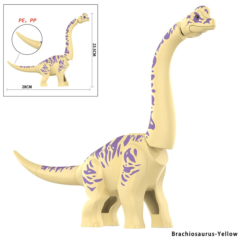 MOC Jurassic Building Block Dinosaur Model Big Brachiosaurus Toy