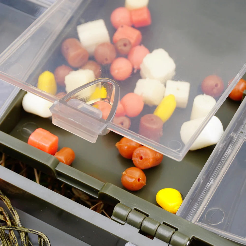 Hirisi Carp Fishing Organizer Box, Portable Tackle Storage w/ 27 Magnetic Grids