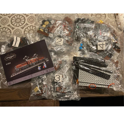 Creative Expert Crocodile Locomotive Building Blocks Trains Tracks Car Model Compatible 10277 Bricks Toys For Children Gifts-EXPROTAS