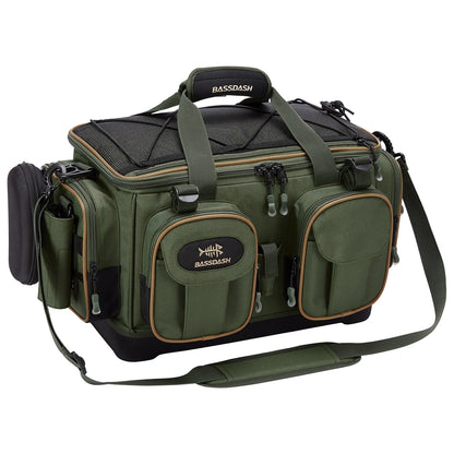 Fishing Shoulder Bag BASSDASH Water Resistant Tackle Pack with Rain Cover