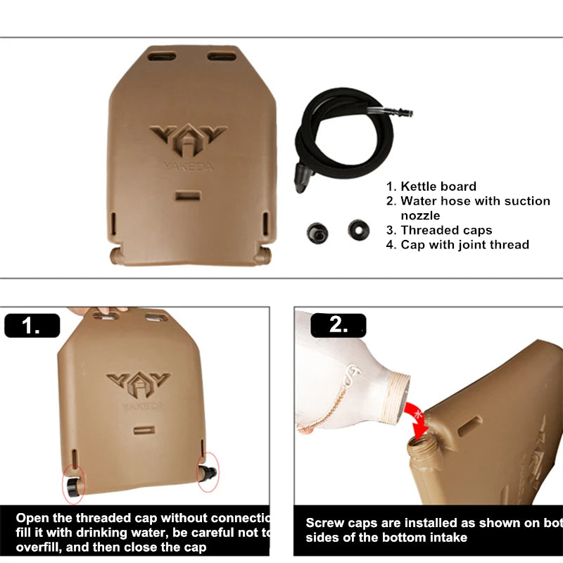YAKEDA 1.75L Hydration Water Bag with Pipe EVA Vest Insert Kettle Pack