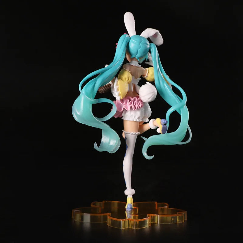 23CM Hatsune Miku Anime Figure Kawaii Pvc Model Doll Action Figurals Rabbit ears Collect ornaments Christmas Toys gifts-EXPROTAS