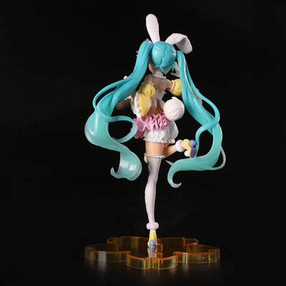 23CM Hatsune Miku Anime Figure Kawaii Pvc Model Doll Action Figurals Rabbit ears Collect ornaments Christmas Toys gifts-EXPROTAS