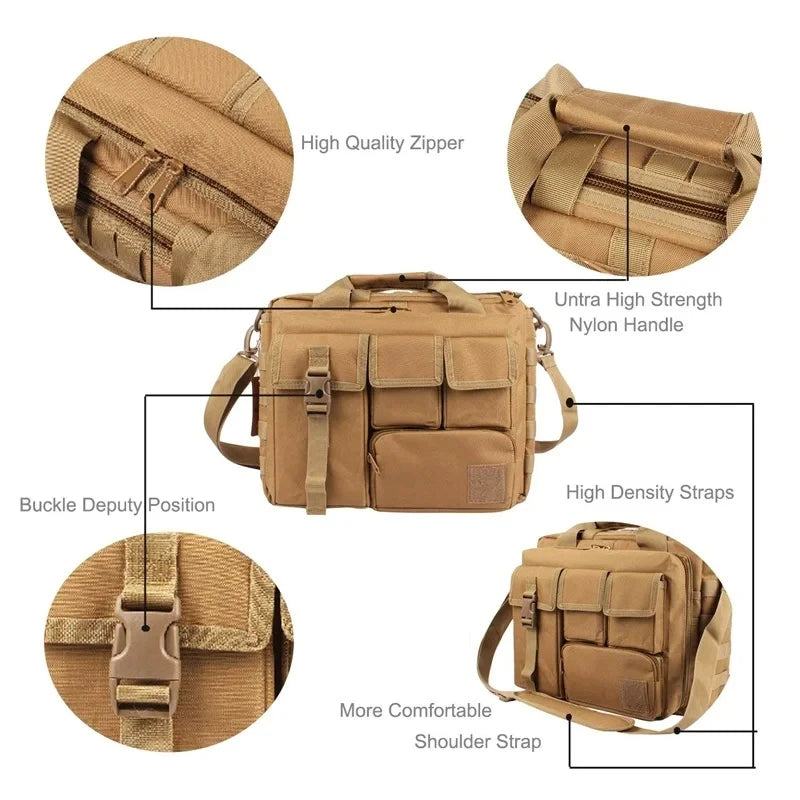 Outdoor Nylon Messenger Shoulder Bag for Laptop Climbing Travel