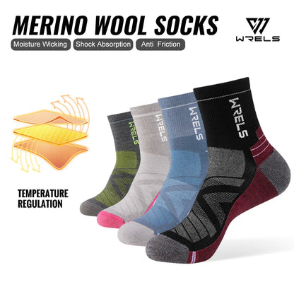 3 Pairs Merino Wool Socks Thermal Thick Hiking Socks for Men & Women