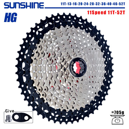 SUNSHINE 8-12 Speed Bicycle Cassette Freewheel HG Sprocket 32-52T for Shimano SRAM Flywheel