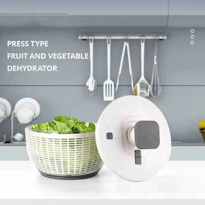 Press Type Vegetable Dehydrator Fruit Dryer Large Capacity Kitchen Salad Spinner