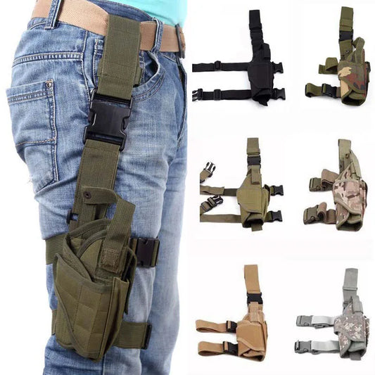 Tactical Leg Holster Pouch Adjustable Strap Airsoft Hunting Gun Right Thigh
