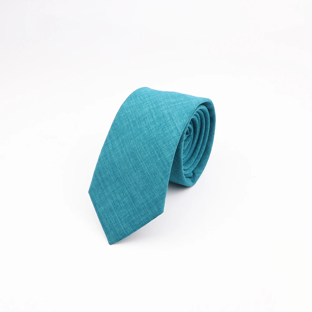 Mens Slim Solid Colour Tie 6.5cm Wedding Party Classic Necktie