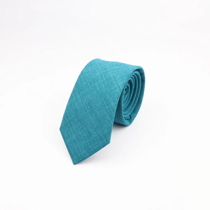 Mens Slim Solid Colour Tie 6.5cm Wedding Party Classic Necktie