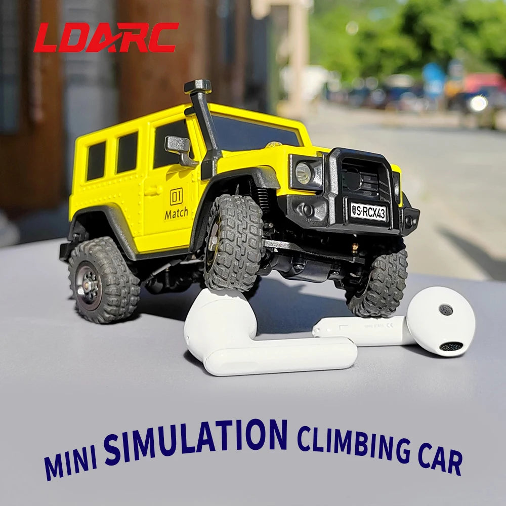 LDARC X43 1/43 MINI RC Electric Remote Control Model Car Desktop Crawler RTR 4WD Adult Children's Toys-EXPROTAS