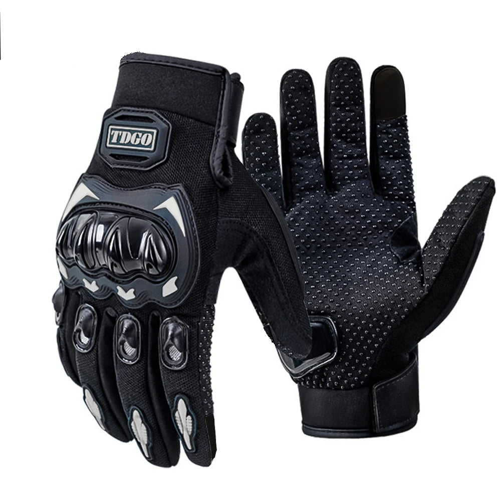 Motorcycle Full Finger Gloves Leather Riding Gear for Dirt Bike Sport