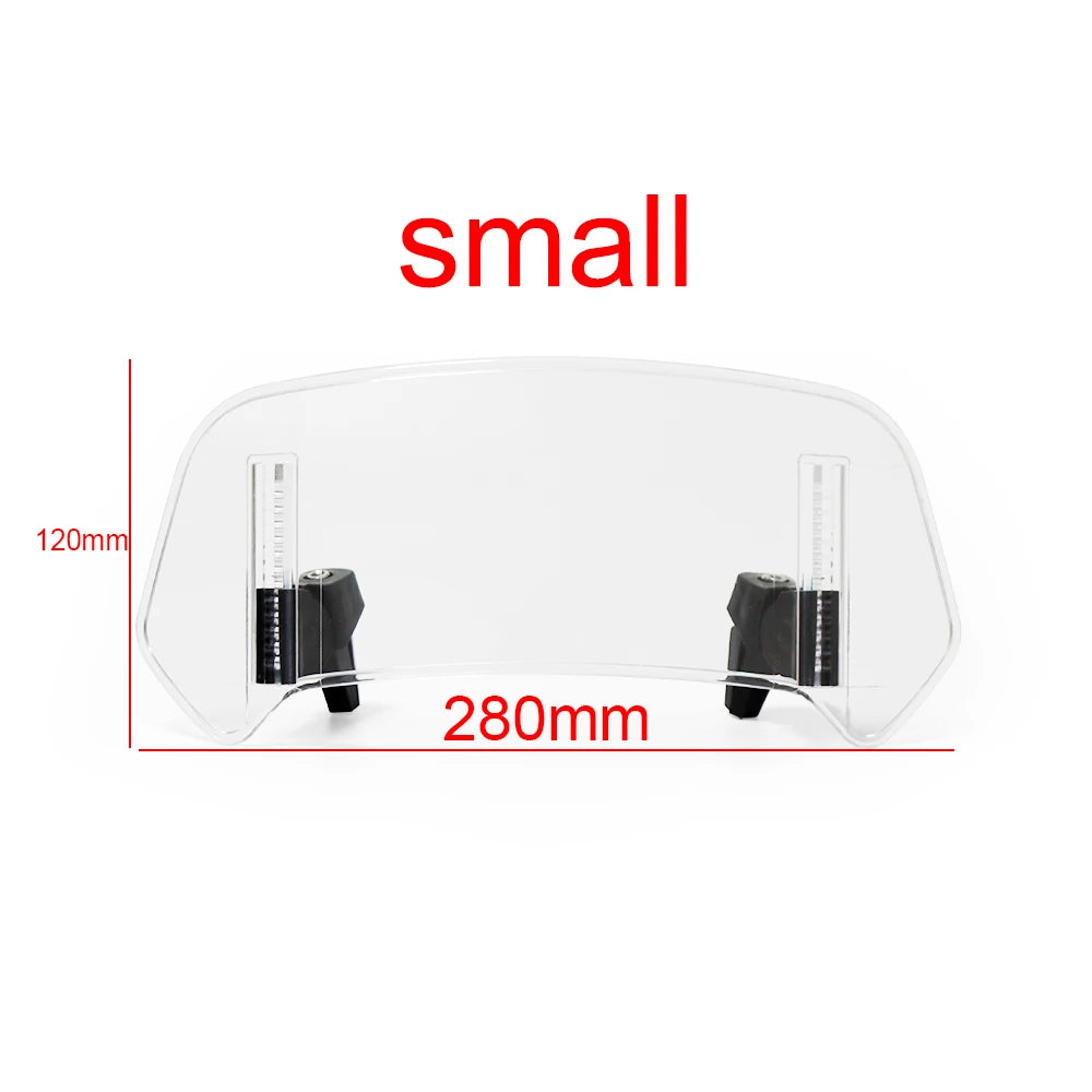 Adjustable Windshield Extension Spoiler Clamp On Motorcycle Windscreen Deflector