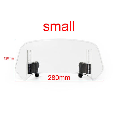 Adjustable Motorcycle Windscreen Spoiler Windshield Height Extension Clip-On