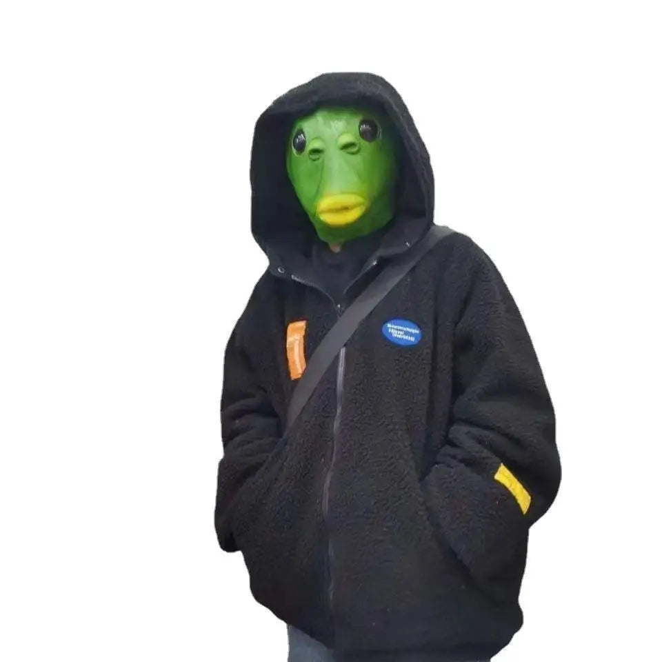 Fish Head Cover Mask Toy for Creative Play Sand Sculpture Green Wear