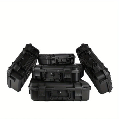1pc Waterproof Hard Carry Tool Case w/ Pre-Cut Sponge, Impact-Resistant Storage Box