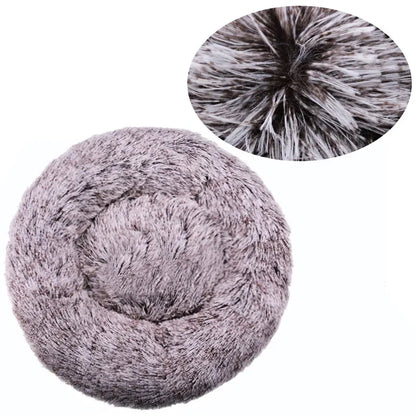 40-90cm Cat Bed Plush Round Soft Warm Cushion for Dog Pet Winter Sleeping